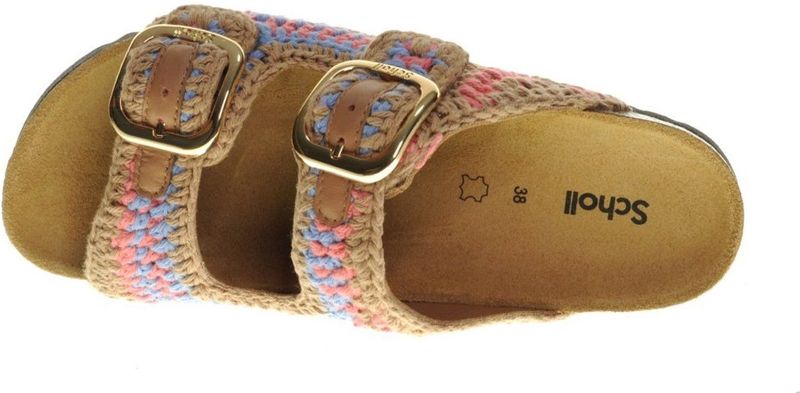 Scholl - Noelle Crochet - Slipper - Dk Brown - Polyester/Suède