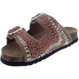 Scholl - Noelle Crochet - Slippers - Nude Lt Brown Cognac - Gebreid Polyester