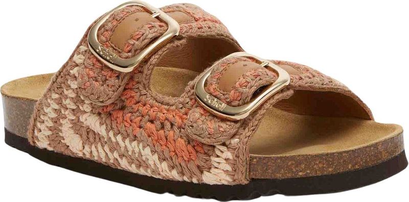 Scholl - Noelle Crochet - Slippers - Nude Lt Brown Cognac - Gebreid Polyester