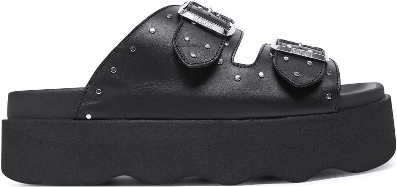 Scholl - Heather - Slipper - Zwart - Leer