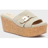Scholl Sandalettes Janelle Suede - Zandkleur