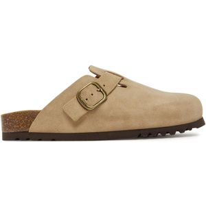 Scholl - Fae Suede - Klomp - Dark Beige - Suède - Verstelbare Gesp