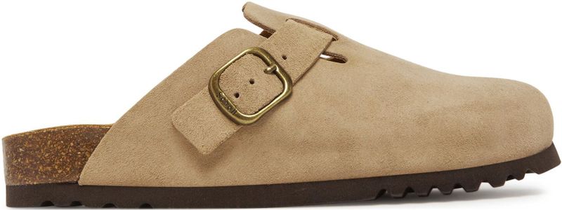 Scholl - Fae Suede - Klomp - Dark Beige - Suède - Verstelbare Gesp