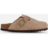 Scholl - Fae Suede - Klomp - Dark Beige - Suède - Verstelbare Gesp