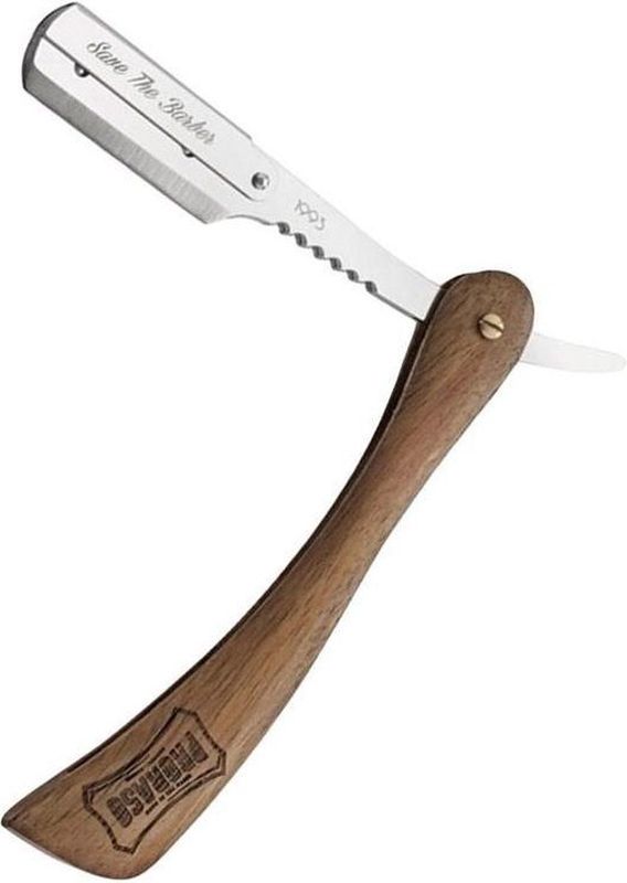 Proraso - Shavette Scheermes - Walnoot - Roestvaststaal