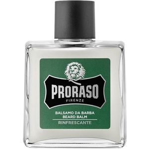 Proraso 400373 Baardbalsem GREEN Refreshing - klassieker met menthol en eucalyptus - voor normale hui, 100 ml,eén maat,kleur