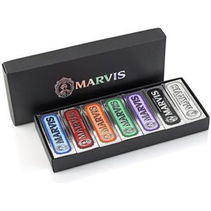 Marvis | Coffret de mini-dentifrices aromatisés (7 x 25 ml) – Ensemble de dentifrices de voyage pour une fraîcheur durable – Lot de 7 mini-dentifrices