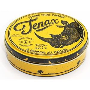 Tenax Strong Shine Pomade Pomade voor mannen, 125 ml, op waterbasis, geeft een zeer goede grip en mooie glans, gemakkelijk uit te wassen haarwas met verfrissende geur