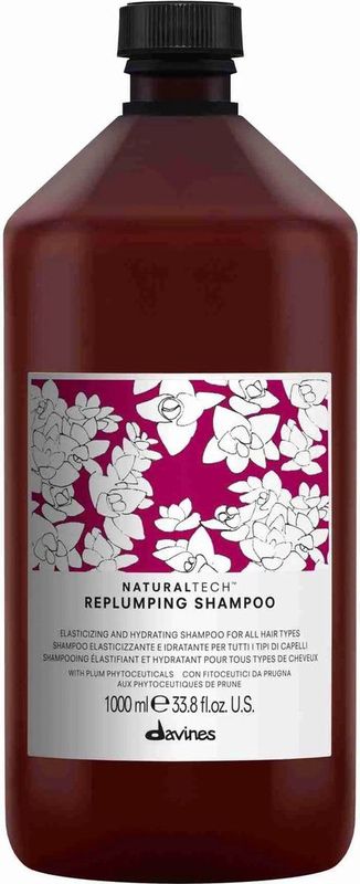 Davines - Natural Tech - Replumping Shampoo - 1000 ml - Beschermingsshampoo voor Droog en Breekbaar Haar