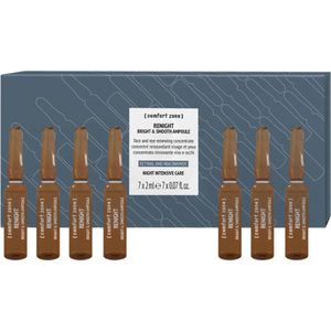 Comfort Zone - Renight Bright & Smooth Ampullen - 7 Glazen Flesjes - Transparant