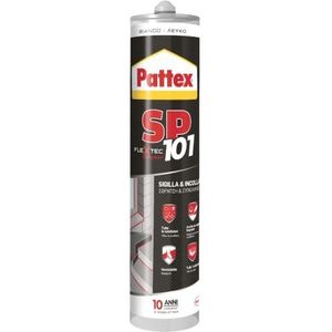 Pattex Polymere afdichtmiddel SP101, afdichtingen en lijmen, multimateriaal, hoge prestaties, hecht aan natte oppervlakken, UV- en weerbestendig, wit afdichtmiddel, 280ml cartridge