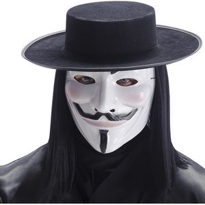 Masker V for Vendetta wit - Verkleedmaskers