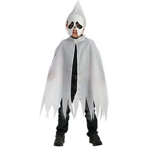 Carnival Toys 663 cape met masker, 70 cm, wit