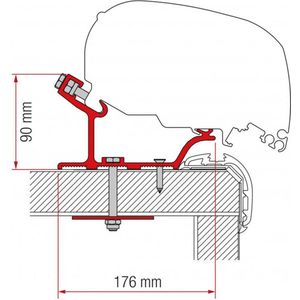 Fiamma Adapter Carthago Malibu 340 Voortent adapter voor Fiamma F80 / F65 340