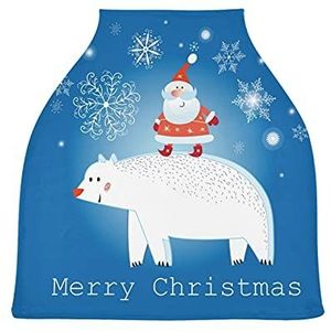 Merry Christmas White Bear Stretchy Baby Auto Stoelhoes, Luifel Nursing Covers, Zachte Ademend Winddicht Sjaal Changepad voor Winter Baby Borstvoeding Jongens