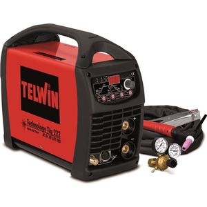 TELWIN - TIG inverter-lasapparaat met accessoires - TECHNOLOGY TIG 222 AC/DC-HF/LIFT 230V+AC