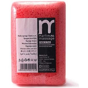 martini SPA - Massage Natural Soft Touch-spons, rechthoekig, 14,3 x 9,5 x 5,5 cm, willekeurige kleur, 17 g, 1 stuk