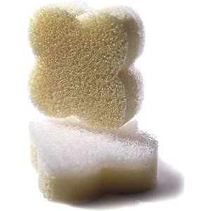 martini SPA - Make-up sponspads met dubbele werking, polyurethaan en wattering, bloemenvorm, beige, 12 g, 2 stuks