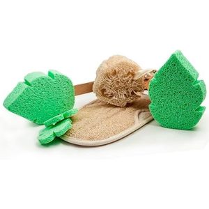 martini SPA - Eco Devoted - Set bestaande uit 1 handschoen, 1 borstel, 1 sponsje en 1 cellulosespons en 2 make-up remover met geschenkdoos en kaart, 46 x 12 x 16 cm, 5 eenheden - Made in Italy -