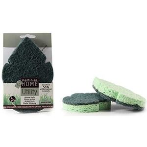 Martini SPA Utility Scouring Sponges 2 Cellulose met sterke vezels, meerkleurig, één