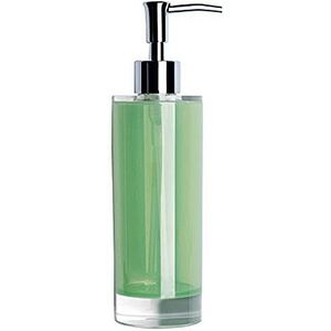 Excelsa Linea Bagno zeepdispenser 300 ml, groen, polystyreen, 6,5 x 6,5 x 22 cm