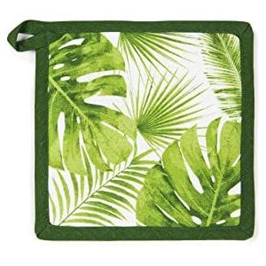 Excelsa Foliage keukenporselein, 20 x 20 cm, voering 100% katoen, vulling van polyester