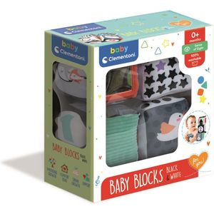 Clementoni - 17321 - Baby Cubes - Zwart & Wit - Zachte Blokken - Peuters