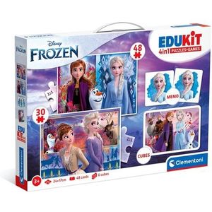 Clementoni - Edukit 4-in-1 - Speelset - Disney Frozen - 48-delig - Educatief