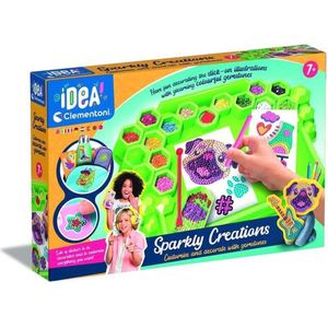 IDEA Clementoni fonkelende 3D-edelsteenstickers, diamond painting stickerset, creatief speelgoed voor kinderen vanaf 7 jaar, 18716