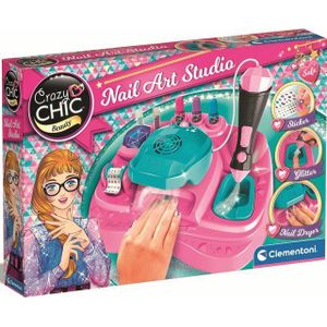 Clementoni - Crazy Chic - Nagelstudio - Kinder Nagellak - Glitter - Leeftijd vanaf 6 jaar