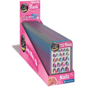 Clementoni - Cazy Chic - Press & Go Nails - Kunstnagels - Glamour
