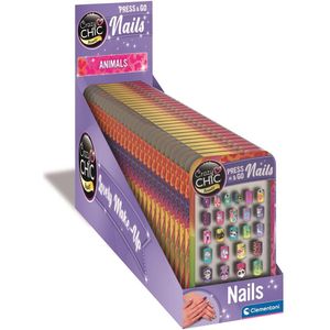 Clementoni - Cazy Chic - Press & Go Nails - Kunstnagels - Dieren