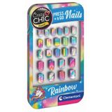Clementoni - Crazy Chic - Press & Go Nagels - Regenboog - Set van 24 Nagels