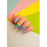 Clementoni - Crazy Chic - Press & Go Nagels - Regenboog - Set van 24 Nagels