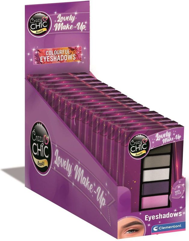Clementoni - Crazy Chic - Oogschaduw Set - 8dlg - 6 Kleuren Glinsterend