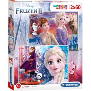 Clementoni - Supercolor - Legpuzzel - Frozen 2 - 2 x 60 Delen