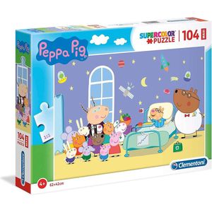 Clementoni - Puzzel 104 Stukjes Maxi Peppa Pig, Kinderpuzzels, 6-8 jaar, 23735