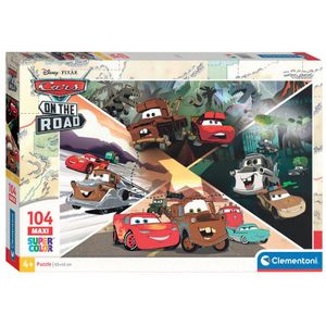 Clementoni legpuzzel super color maxi disney cars, 104st.