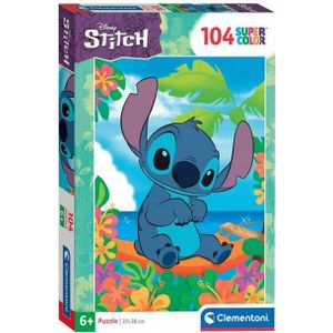 Clementoni Supercolor Disney Stitch – Kinderpuzzel – 104 Stukjes – Puzzel – Kinderen 6+ jaar