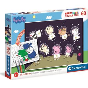 Clementoni Puzzle & Color Peppa Pig, 60st.