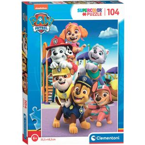 Clementoni - 27178 - Supercolor Puzzel - Paw Patrol - 104 Stukjes - Gemaakt in Italië