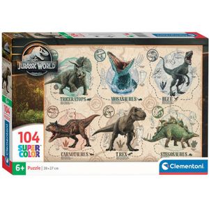 Clementoni jigsaw puzzle Super Color Jurassic World, 104st.
