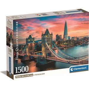 Clementoni Puzzel - London Twilight 1500 stukjes - puzzel voor volwassenen 14-99 jaar, gemaakt in Italië, 31715