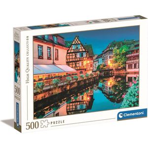 Clementoni - Puzzel - 500 Stukjes - Strasbourg Oude Stad - Puzzel Voor Volwassenen