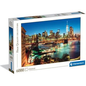Clementoni - Puzzel - Brooklyn Bridge Lights - 6000 Stukjes - High Quality Collection