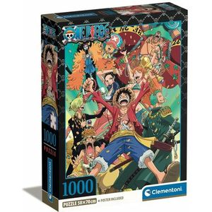 Clementoni One Piece 39921 Puzzel 1000 stukjes met poster, legspel, voor manga- en anime-fans, voor volwassenen en kinderen vanaf 9 jaar