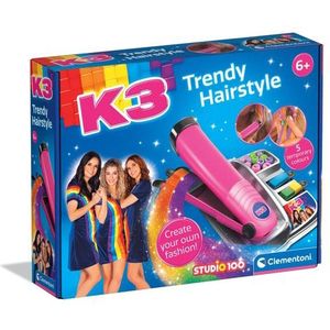 Clementoni - K3 Trendy Hairstyle - Haarstyling Set - Multicolor - Voor Kinderen