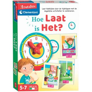Clementoni - Leren klokkijken - 14 activiteit puzzelstukken - Digitaal en analoog leren - Educatief Speelgoed - Vanaf 5 jaar