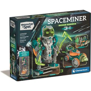Clementoni - Space Miner - 3-in-1 Robot - Bouwset voor Kinderen - Constructiespeelgoed