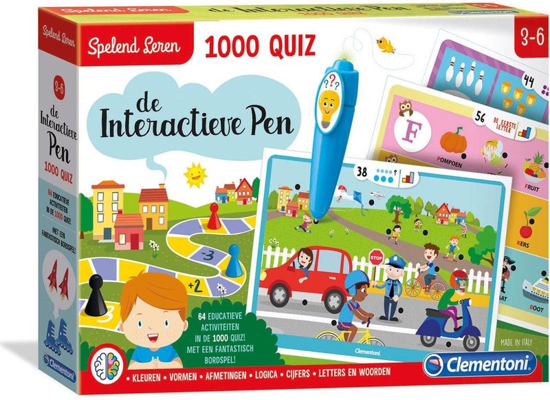 Clementoni - Interactieve Pen 1000 Quiz - Educatief Speelgoed - Bordspel